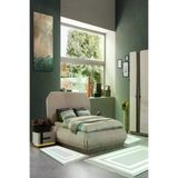 Alanur Home 2229M-yatak-3-pcs-K-S Eko Trend Djt Yıkanabilir Kaymaz Taban 3 Lü Yatak Odası Takımı 2229M Bordürlü Gri Beyaz