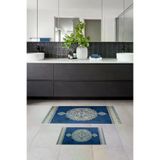 Alanur Home 510602 Alanur Trend Kaymaz Taban Dijital Banyo 2'li Klozet Takımı Mavi