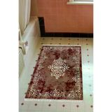 Alanur Home 616-Trend-Banyo Eko Trend Djt Banyo Paspası Yıkanabilir Kaymaz Taban 616 Klasik Bordo