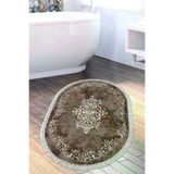 Alanur Home 616-Trend-Banyo-Oval Eko Trend Djt Banyo Paspası Yıkanabilir Kaymaz Taban 616 Oval Klasik Kahve