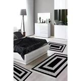 Alanur Home 650M-yatak-3-pcs-K-S Eko Trend Djt Yıkanabilir Kaymaz Taban 3 Lü Yatak Odası Takımı 650M Modern Siyah