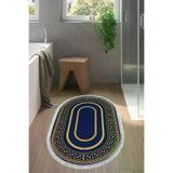 Alanur Home 651M-Trend-Banyo-Oval Eko Trend Djt Banyo Paspası Yıkanabilir Kaymaz Taban 651M Oval Modern Gold