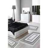 Alanur Home 651M-yatak-3-pcs-K-S Eko Trend Djt Yıkanabilir Kaymaz Taban 3 Lü Yatak Odası Takımı 651M Modern Gri