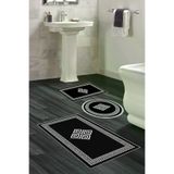 Alanur Home 656M-banyo-paspas-2-K-S Eko Trend Djt 3 Lü Yıkanabilir Kaymaz Taban Banyo Paspas Seti 656M Modern Siyah