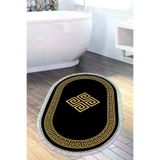 Alanur Home 656M-Trend-Banyo-Oval Eko Trend Djt Banyo Paspası Yıkanabilir Kaymaz Taban 656M Oval Modern Gold