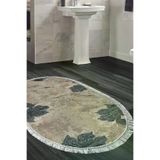 Alanur Home 660M-Trend-Banyo-Oval Eko Trend Djt Banyo Paspası Yıkanabilir Kaymaz Taban 660M Oval Suluboya Bej