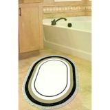 Alanur Home 673M-Trend-Banyo-Oval Eko Trend Djt Banyo Paspası Yıkanabilir Kaymaz Taban 673M Oval Bordürlü Krem