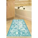 Alanur Home 744-Trend-Banyo Eko Trend Djt Banyo Paspası Yıkanabilir Kaymaz Taban 744 Vintage Mavi