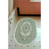 Alanur Home 747-Trend-Banyo-Oval Eko Trend Djt Banyo Paspası Yıkanabilir Kaymaz Taban 747 Oval Klasik Gri