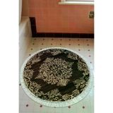 Alanur Home 761-Trend-Banyo-Yuvarlak Eko Trend Djt Banyo Paspası Yıkanabilir Kaymaz Taban 761 Yuvarlak Osmanlı Kahve