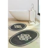 Alanur Home Akasya Saçaklı Banyo 2'li Klozet Takımı Antrasit