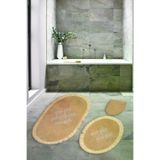 Alanur Home Akasya Welsoft Dantelli 3'lü Banyo Klozet Takımı Cappuccino