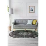 Alanur Home Alanur Star Kaymaz Pamuk Tabanlı Saçaklı Dijital Siyah 80x120 cm Salon Halı