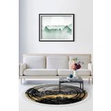 Alanur Home Alanur Star Pamuk Tabanlı Saçaklı Dijital Sari Renkli 80x120 cm Salon Halı