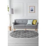 Alanur Home Alanur Trend Kaymaz Dod Tabanlı Saçaklı Dijital Gri 80x120 cm Salon Halı