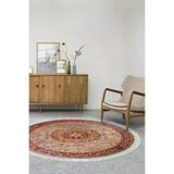 Alanur Home Eko Trend Dijital Kaymaz Taban Salon Halısı P1356 Yuvarlak Vintage Kırmızı P1356-Trend-Banyo-Yuvarlak
