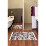 Alanur Home Eko Trend Djt 2 Li Yıkanabilir Kaymaz Taban Banyo Paspas Klozet Takımı 661 Iskandinav Bej (50 x 80 - 40 x 50) - Pudra