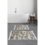 Alanur Home Eko Trend Djt 2 Li Yıkanabilir Kaymaz Taban Banyo Paspas Klozet Takımı 661 Iskandinav Bej (50 x 80 - 40 x 50)