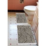 Alanur Home Eko Trend Djt 2 Li Yıkanabilir Kaymaz Taban Banyo Paspas Klozet Takımı 713 Modern Kahve (60 x 100 - 50 x 60)