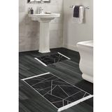 Alanur Home Eko Trend Djt 2 Li Yıkanabilir Kaymaz Taban Banyo Paspas Klozet Takımı 717 Modern Lacivert (50 x 80 - 40 x 50) - Siyah