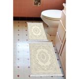 Alanur Home Eko Trend Djt 2 Li Yıkanabilir Kaymaz Taban Banyo Paspas Klozet Takımı 747 Klasik Bej (50 x 80 - 40 x 50) - Krem