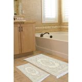Alanur Home Eko Trend Djt 2 Li Yıkanabilir Kaymaz Taban Banyo Paspas Klozet Takımı 747 Klasik Bej (60 x 100 - 50 x 60) - Krem