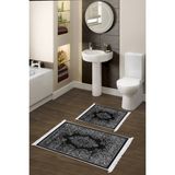 Alanur Home Eko Trend Djt 2 Li Yıkanabilir Kaymaz Taban Banyo Paspas Klozet Takımı 761 Osmanli Kahve (50 x 80 - 40 x 50) - Siyah