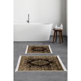 Alanur Home Eko Trend Djt 2 Li Yıkanabilir Kaymaz Taban Banyo Paspas Klozet Takımı 761 Osmanli Kahve (60 x 100 - 50 x 60)