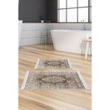 Alanur Home Eko Trend Djt 2 Li Yıkanabilir Kaymaz Taban Banyo Paspas Klozet Takımı 762 Osmanli Gri (60 x 100 - 50 x 60) - Vizon