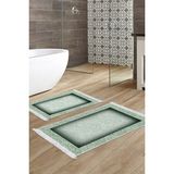 Alanur Home Eko Trend Djt 2 Li Yıkanabilir Kaymaz Taban Banyo Paspas Klozet Takımı 767 Bordürlü Bordo (60 x 100 - 50 x 60) - Yeşil