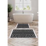 Alanur Home Eko Trend Djt 2 Li Yıkanabilir Kaymaz Taban Banyo Paspas Klozet Takımı 768 Modern Gri (60 x 100 - 50 x 60)