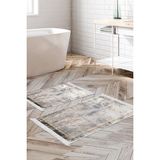 Alanur Home Eko Trend Djt 2 Li Yıkanabilir Kaymaz Taban Banyo Paspas Klozet Takımı M12271 Modern Gri (60 x 100 - 50 x 60)