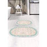 Alanur Home Eko Trend Djt 2 Li Yıkanabilir Kaymaz Taban Oval Banyo Paspas Klozet Takımı 1376 Klasik Koyu Pembe (50 x 80 - 40 x 50) - Turkuaz