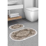 Alanur Home Eko Trend Djt 2 Li Yıkanabilir Kaymaz Taban Oval Banyo Paspas Klozet Takımı 762 Osmanli Gri (50 x 80 - 40 x 50) - Vizon