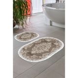 Alanur Home Eko Trend Djt 2 Li Yıkanabilir Kaymaz Taban Oval Banyo Paspas Klozet Takımı 762 Osmanli Gri (60 x 100 - 50 x 60) - Vizon