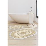 Alanur Home Eko Trend Djt 2 Li Yıkanabilir Kaymaz Taban Oval Banyo Paspas Klozet Takımı P1360 Osmanli Krem (50 x 80 - 40 x 50)