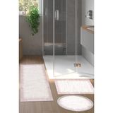 Alanur Home Eko Trend Djt 3 Lü Yıkanabilir Kaymaz Taban Banyo Paspas Seti 1342 Modern Gri - Pudra