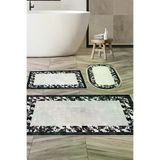 Alanur Home Eko Trend Djt 3 Lü Yıkanabilir Kaymaz Taban Banyo Paspas Seti 1495 Modern Siyah 1495-banyo-paspas-K-S