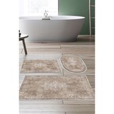 Alanur Home Eko Trend Djt 3 Lü Yıkanabilir Kaymaz Taban Banyo Paspas Seti 616 Klasik Bej