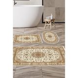 Alanur Home Eko Trend Djt 3 Lü Yıkanabilir Kaymaz Taban Banyo Paspas Seti P1372 Osmanlı Kahve