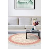 Alanur Home Eko Trend Djt Banyo Paspası Yıkanabilir Kaymaz Taban 1376 Yuvarlak Klasik Koyu Pembe 1376-Trend-Banyo-Yuvarlak