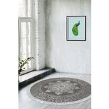 Alanur Home Eko Trend Djt Banyo Paspası Yıkanabilir Kaymaz Taban 1448 Yuvarlak Osmanlı Gümüş 1448-Trend-Banyo-Yuvarlak