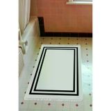 Alanur Home Eko Trend Djt Banyo Paspası Yıkanabilir Kaymaz Taban 1696 Bordürlü Gri Siyah 1696-Trend-Banyo