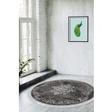 Alanur Home Eko Trend Djt Banyo Paspası Yıkanabilir Kaymaz Taban 616 Yuvarlak Klasik Gri 616-Trend-Banyo-Yuvarlak