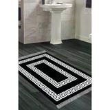 Alanur Home Eko Trend Djt Banyo Paspası Yıkanabilir Kaymaz Taban 650m Modern Siyah 650M-Trend-Banyo