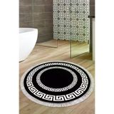 Alanur Home Eko Trend Djt Banyo Paspası Yıkanabilir Kaymaz Taban 650m Yuvarlak Modern Siyah 650M-Trend-Banyo-Yuvarlak