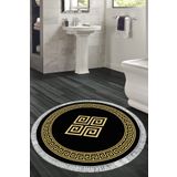 Alanur Home Eko Trend Djt Banyo Paspası Yıkanabilir Kaymaz Taban 656m Yuvarlak Modern Gold 656M-Trend-Banyo-Yuvarlak