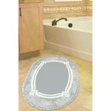 Alanur Home Eko Trend Djt Banyo Paspası Yıkanabilir Kaymaz Taban 657m Oval Modern Gri 657M-Trend-Banyo-Oval