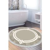 Alanur Home Eko Trend Djt Banyo Paspası Yıkanabilir Kaymaz Taban 657m Yuvarlak Modern Camel 657M-Trend-Banyo-Yuvarlak