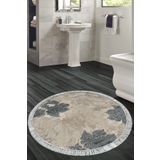 Alanur Home Eko Trend Djt Banyo Paspası Yıkanabilir Kaymaz Taban 660m Yuvarlak Suluboya Bej 660M-Trend-Banyo-Yuvarlak